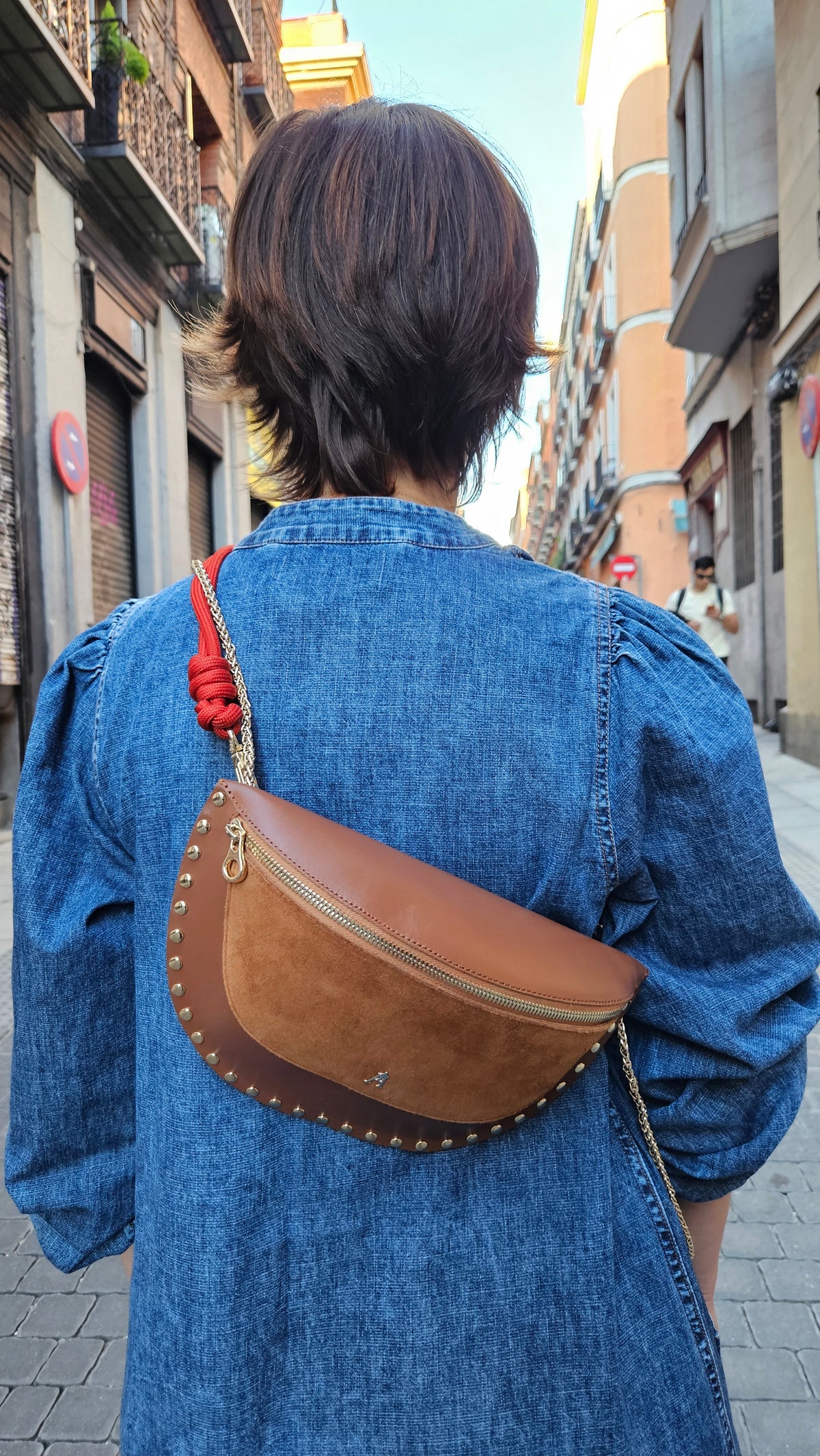 Riñonera/Bolso Color Cuero
