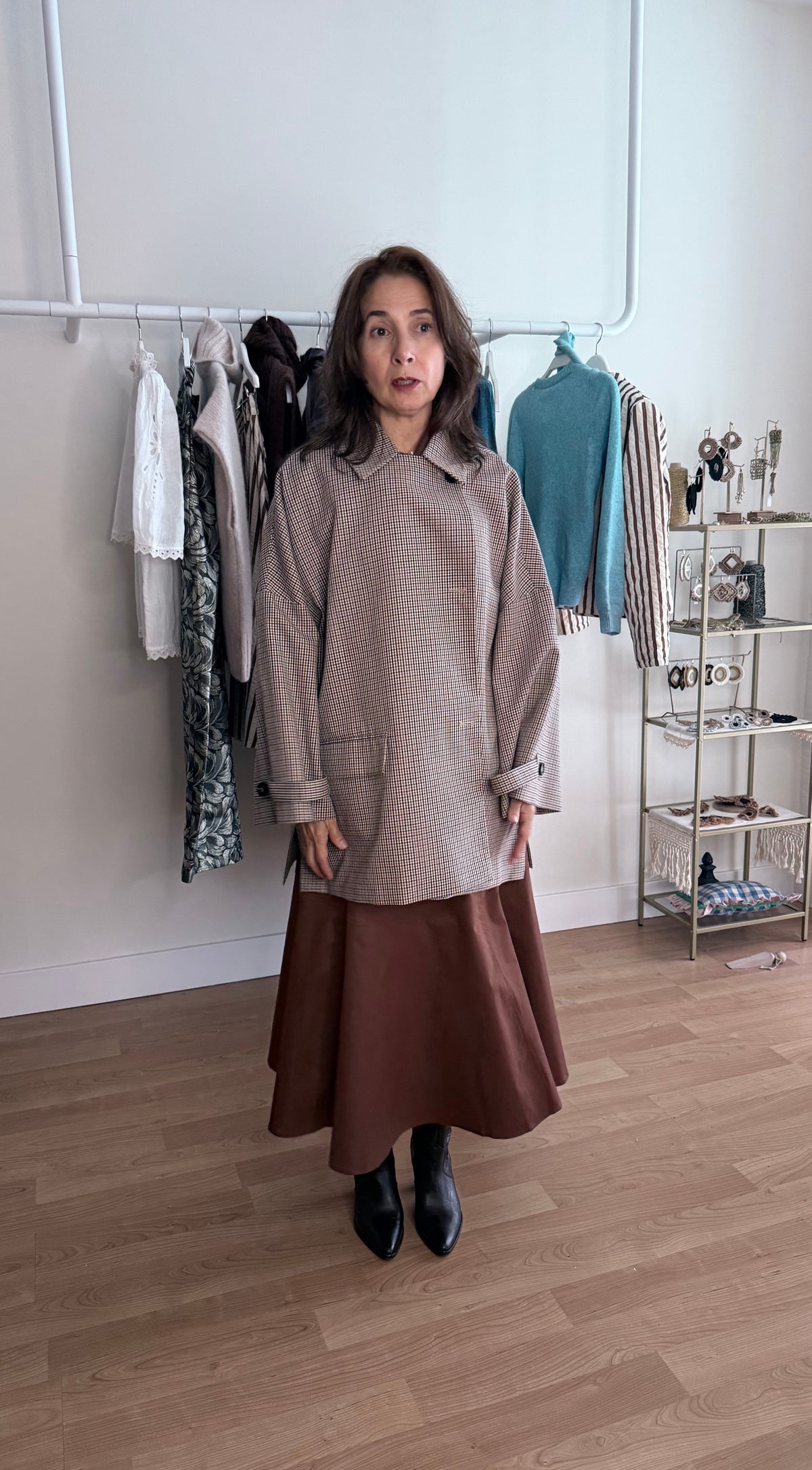 Gabardina Midi Cuadros