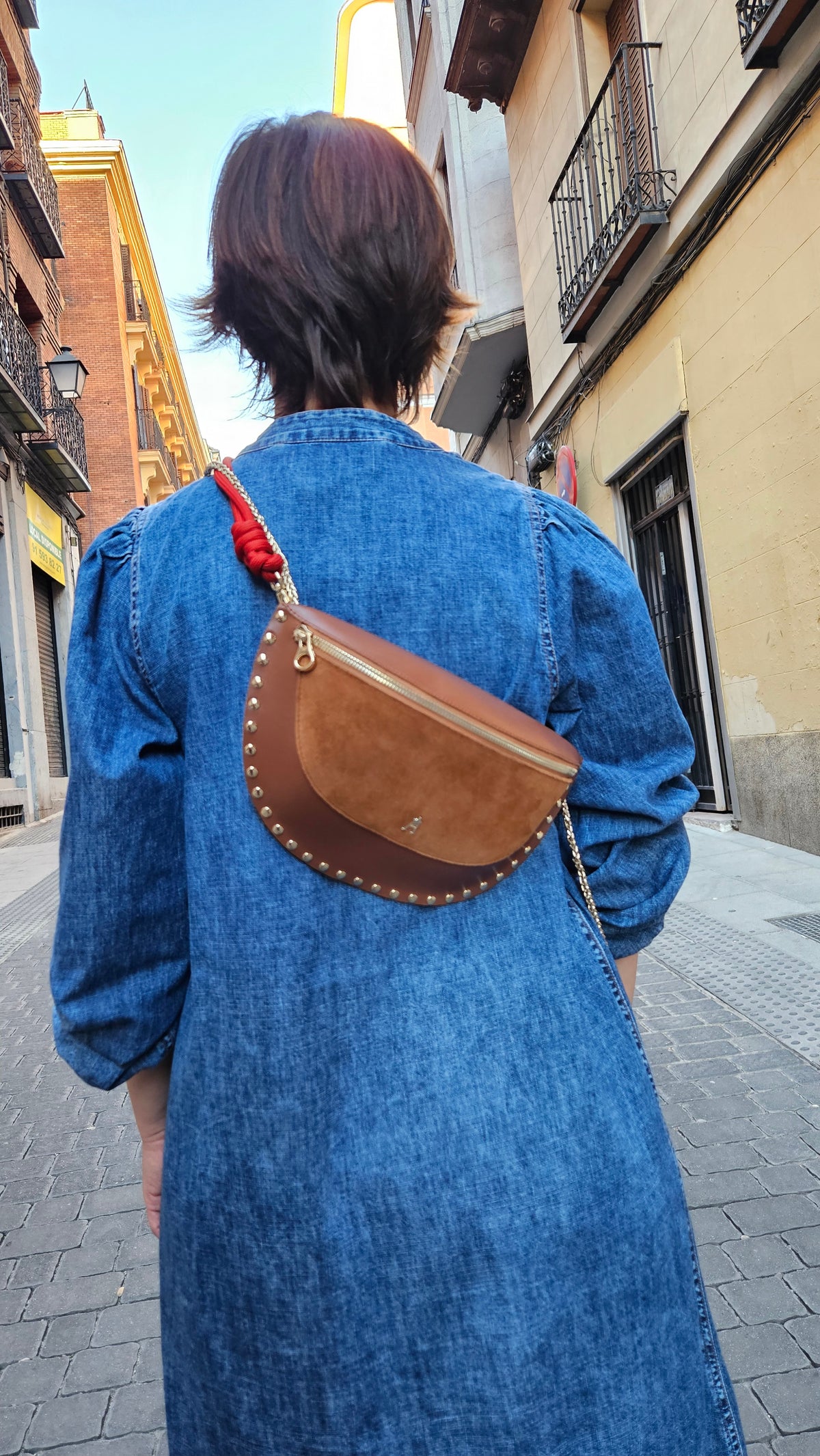 Riñonera/Bolso Color Cuero