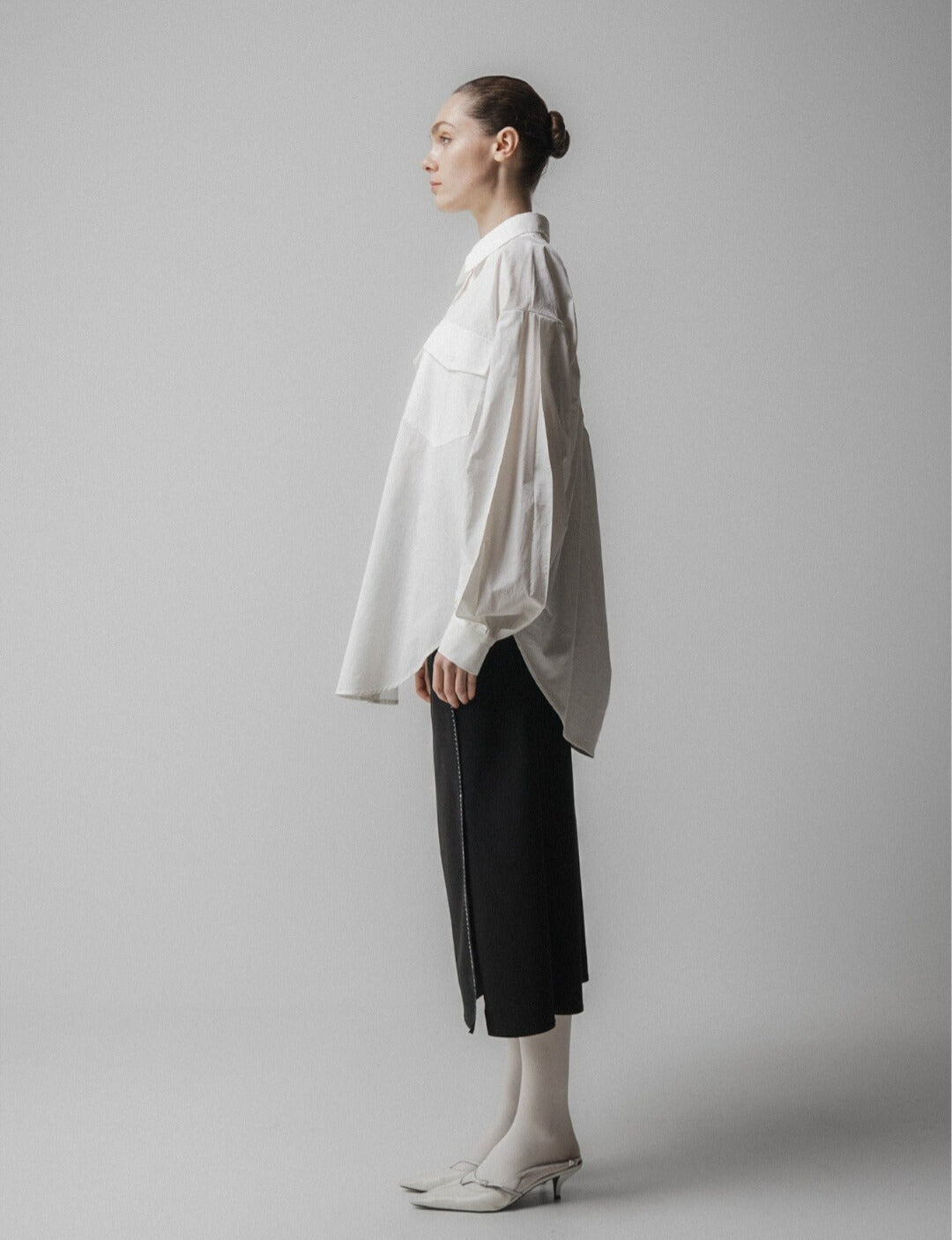 Camisa Blanca Espalda Fruncida