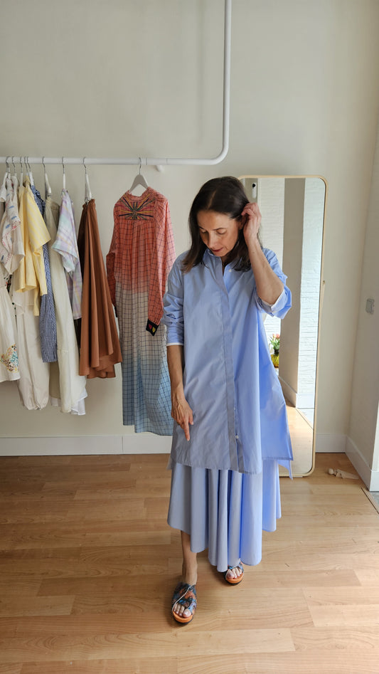 Vestido Camisero Azul