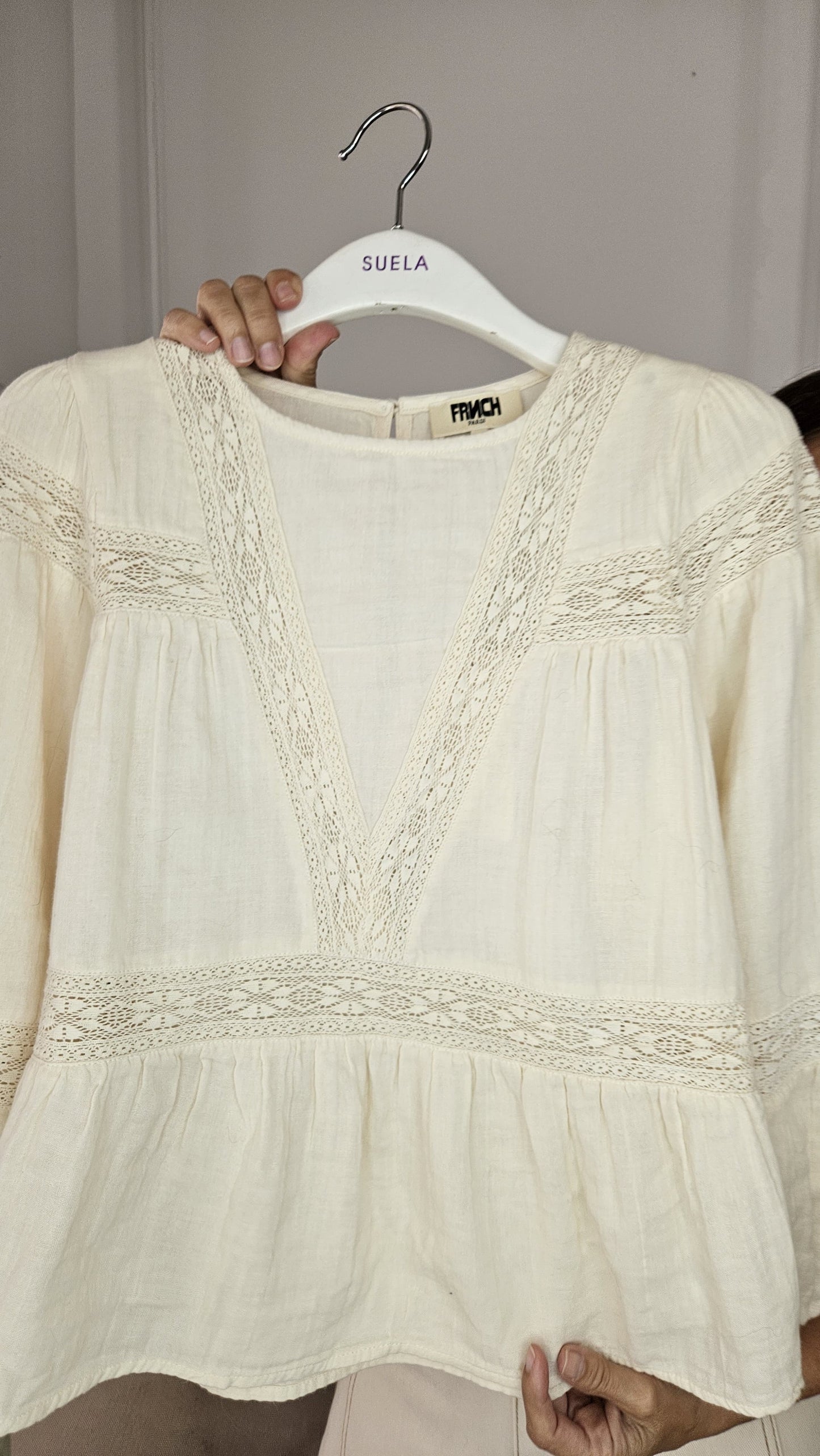 Blusa Encaje Crudo