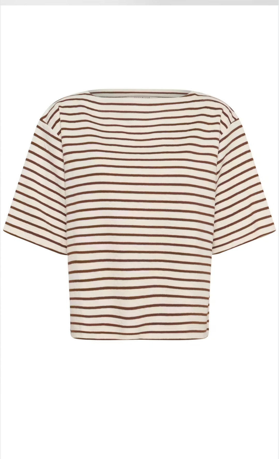 Sudadera Marinera Rayas Chocolate Manga Codo