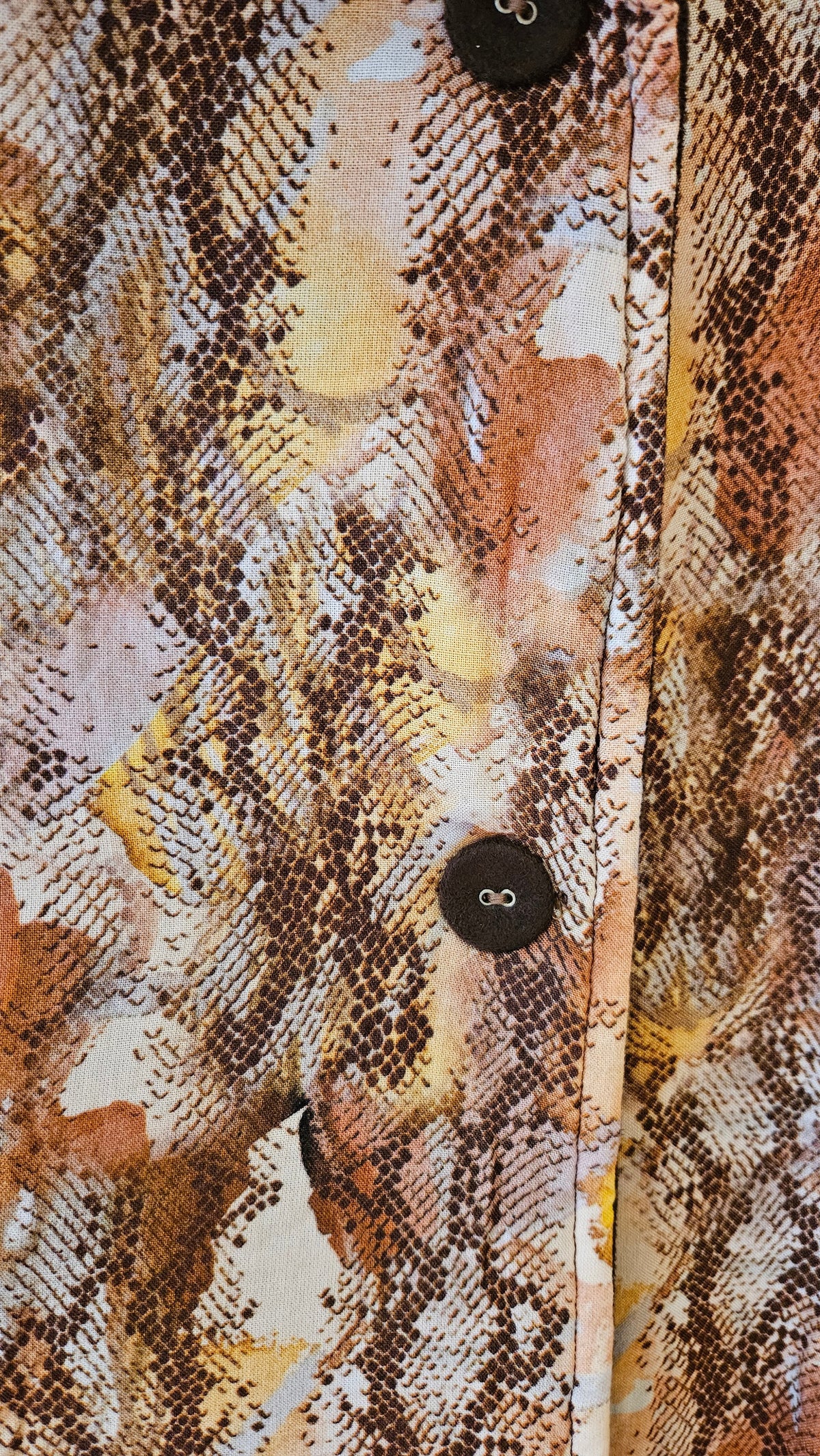 Abrigo Acolchado Reversible Serpiente/Efecto Ante