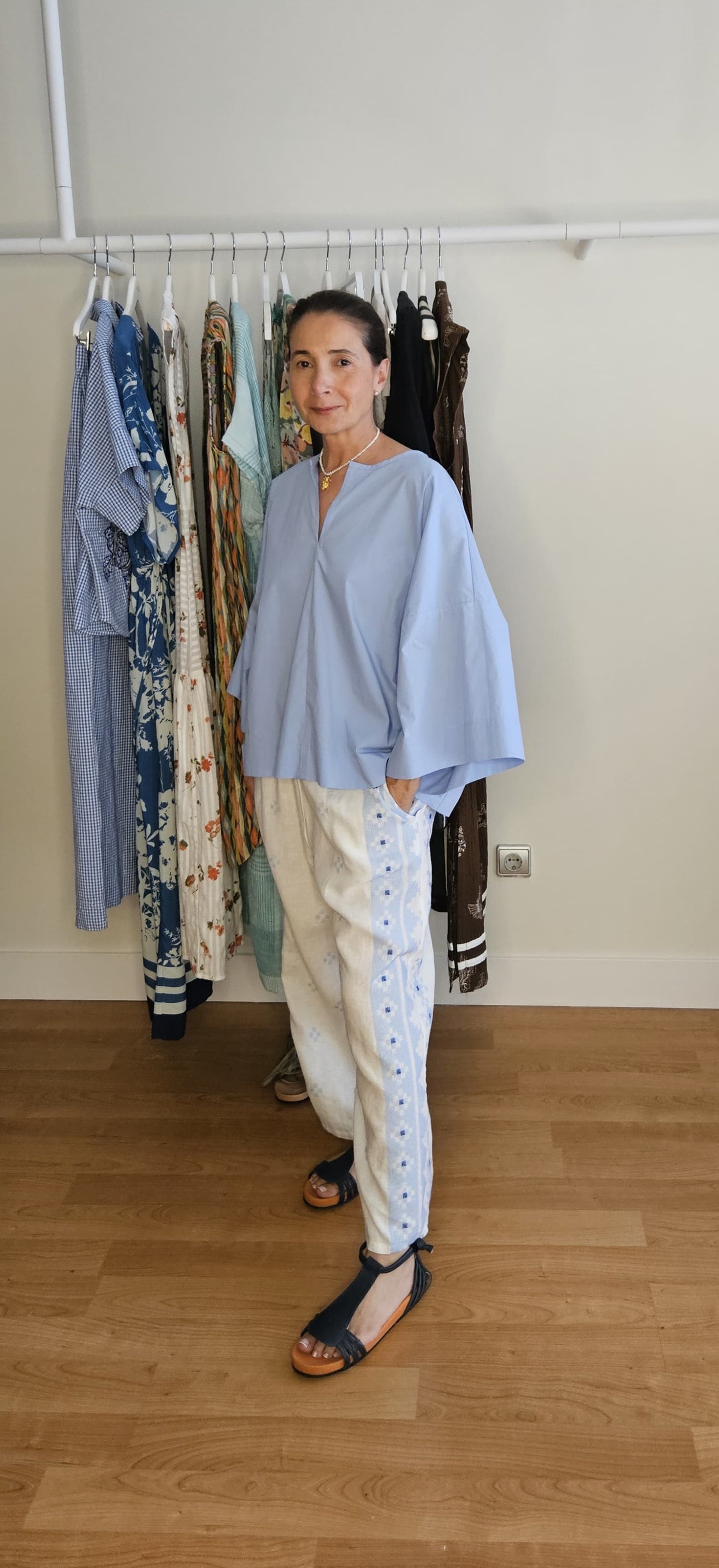 Blusón Celeste (Da talla)
