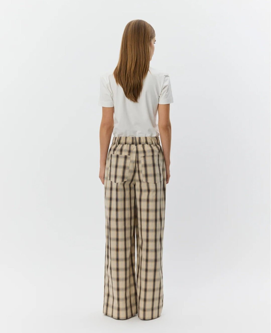 Pantalón Cuadros Wide Leg