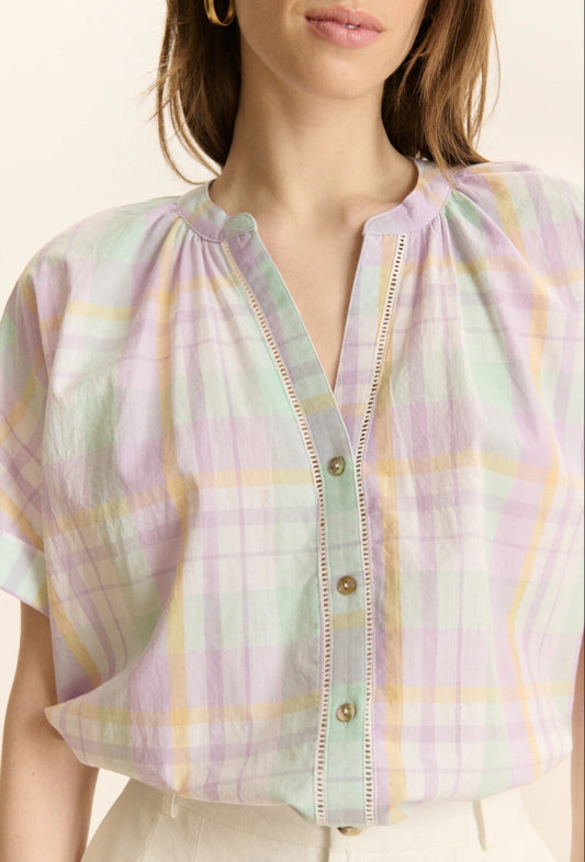 Blusa Cuadros Pastel (Da talla)