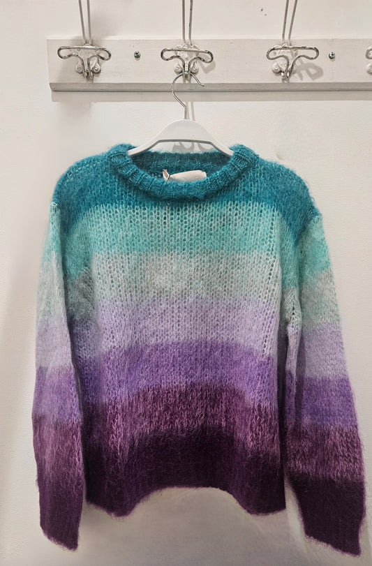 Jersey Degradé Turquesa y Morado