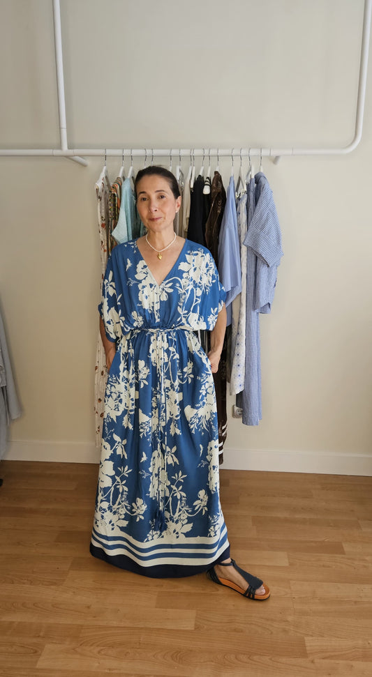 Vestido Azul Estampado