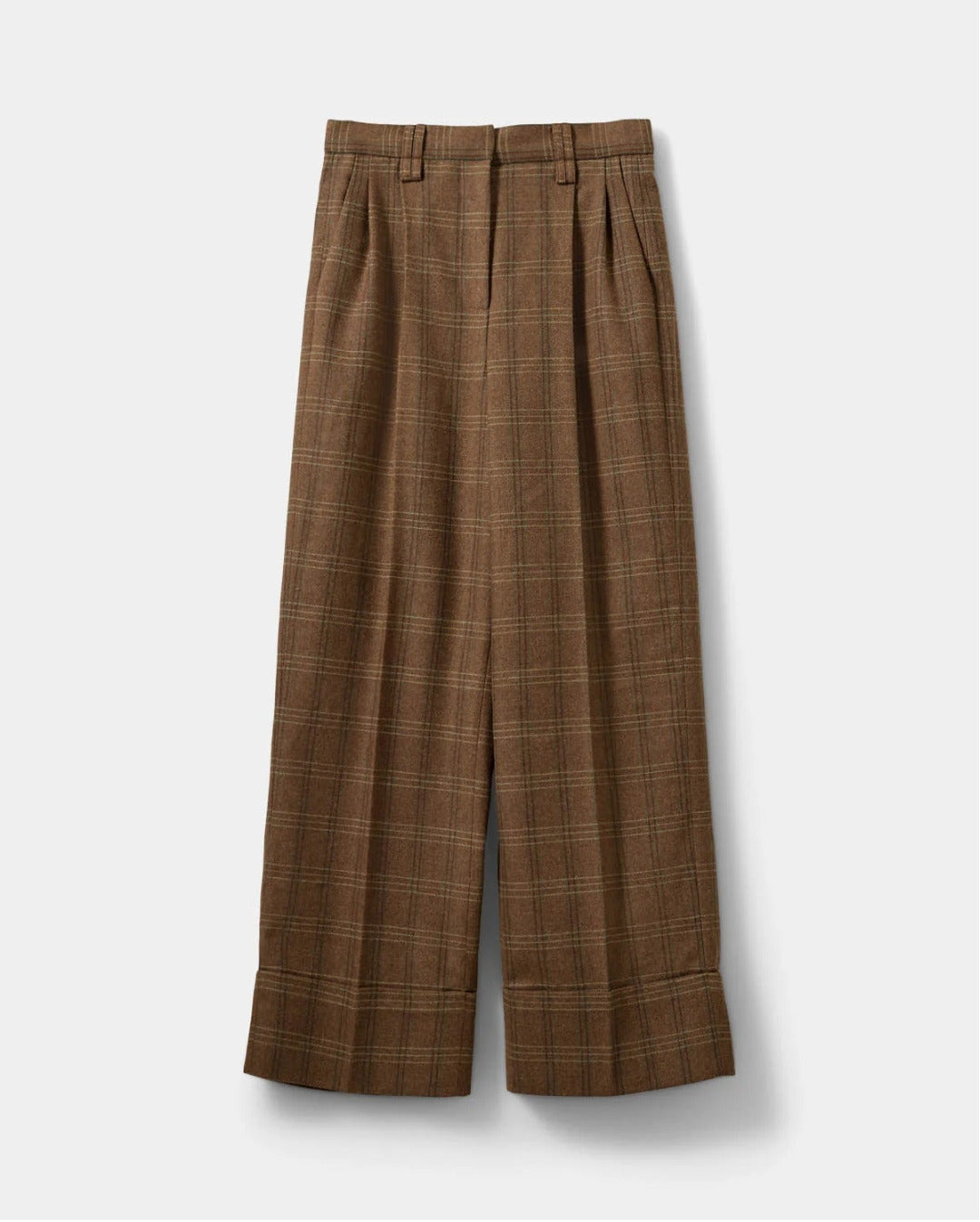 Pantalón Cuadros Caramelo Pinzas