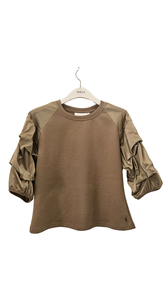Blusa Mangas Abullonadas