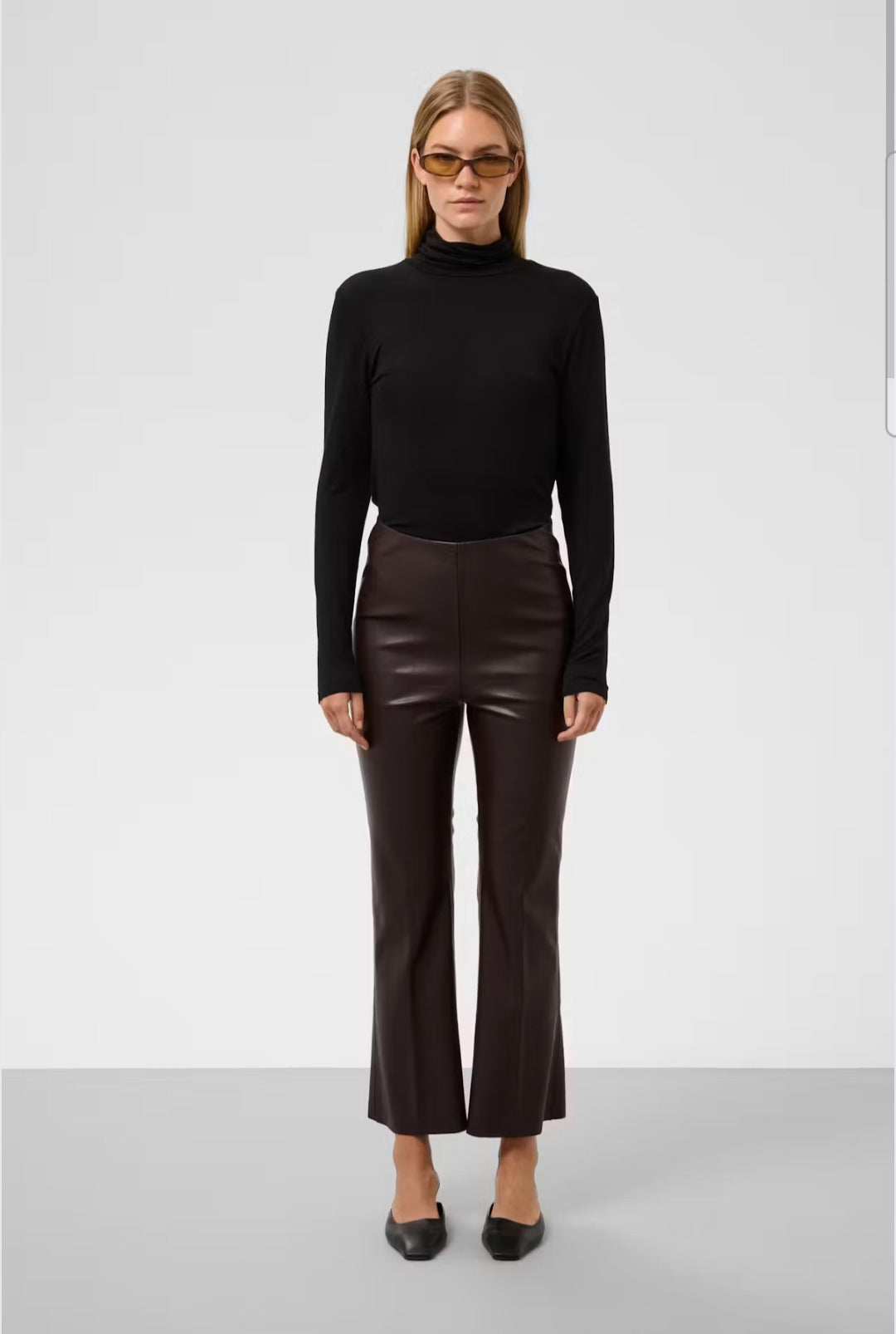 Pantalón Efecto Piel Choco