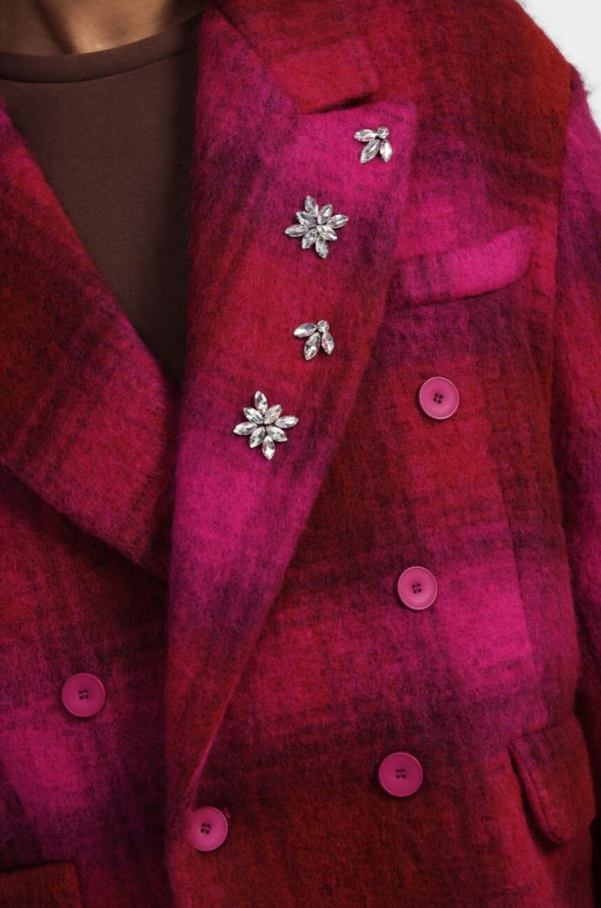 Chaquetón Cuadros Rosa